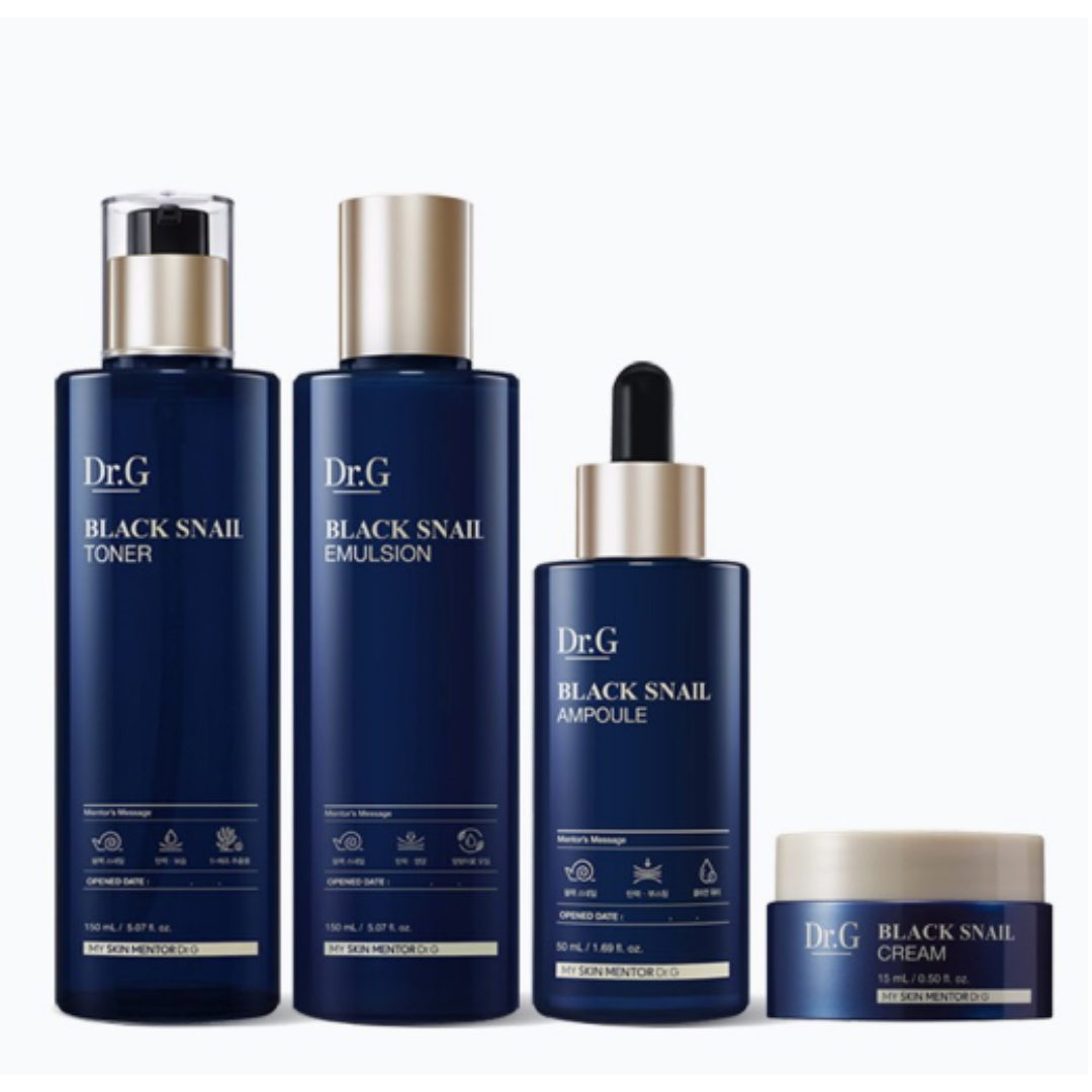 닥터지 블랙 스네일 프레스티지 토너 에멀전 150ml 앰플 크림 4종 세트 선물 기초 : 까까조