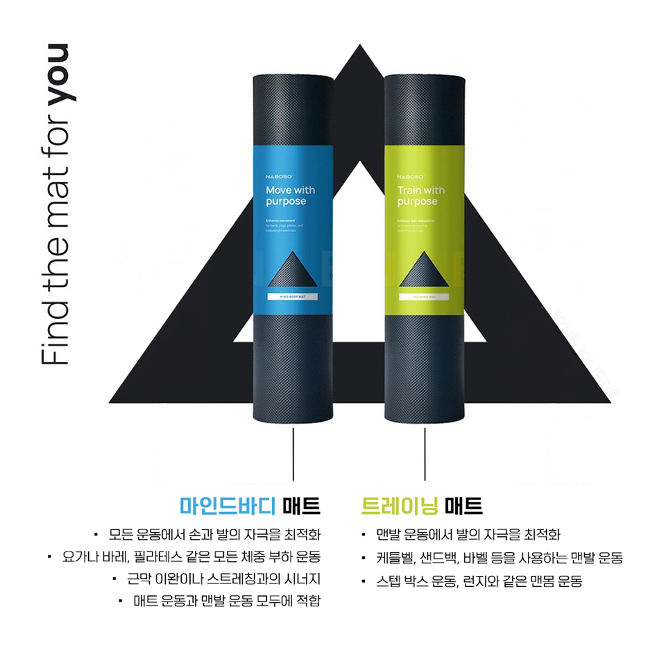 [Designed in USA] 나보소 맨발 매트 트레이닝 마인드바디 인지강화 피로감소 : 트루키네시스