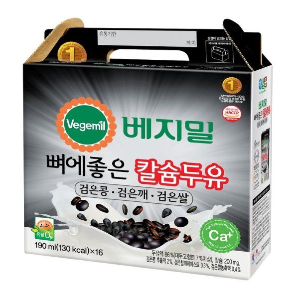 (1+1)정식품 뼈에좋은칼슘콩깨쌀두유 190MLx16 : e진마트