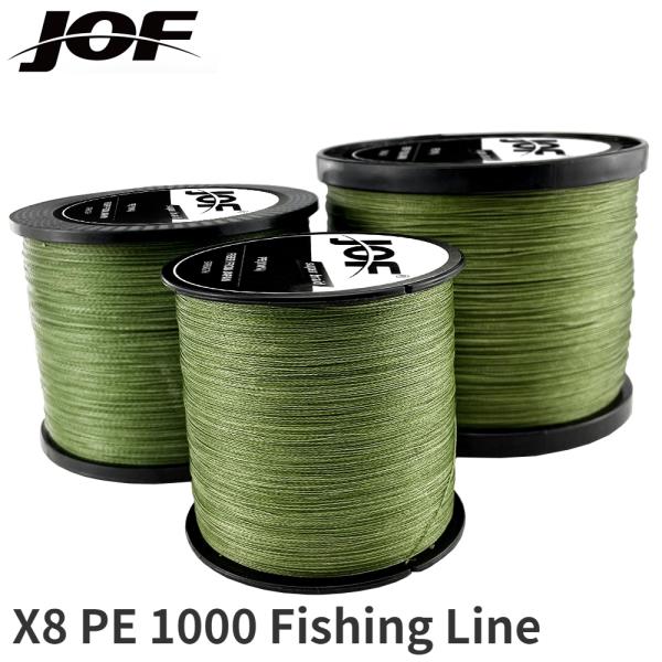 바닷물 낚싯줄 X8 꼰 1000M 멀티 필라멘트 부드러운 초강력 18-78LB 트롤링 잉어 미끼 야외 바다 보트 : 정민무역상사
