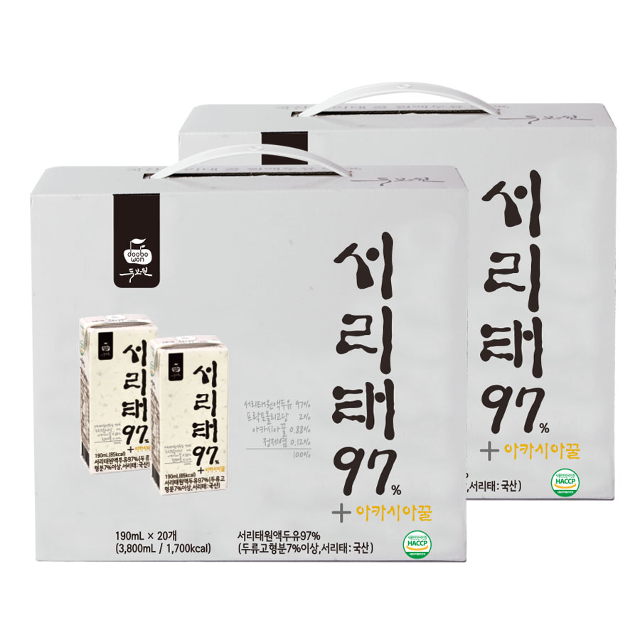 두보원 서리태97두유 40팩 (20팩x2박스) : 라온엘