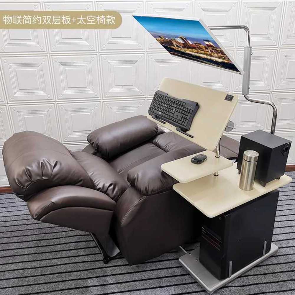 컴퓨터 리프트 테이블 노트북 게이밍 책상 블랙 모니터암 누워서 80cm 책상 긴 지지대 우측 : 나이스초이스.