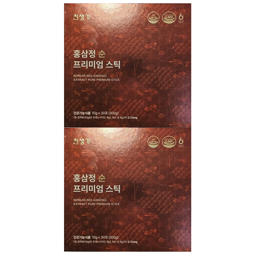 (2박스)(총60포)진생가 홍삼정 순 프리미엄 스틱 : 쉐어푸드