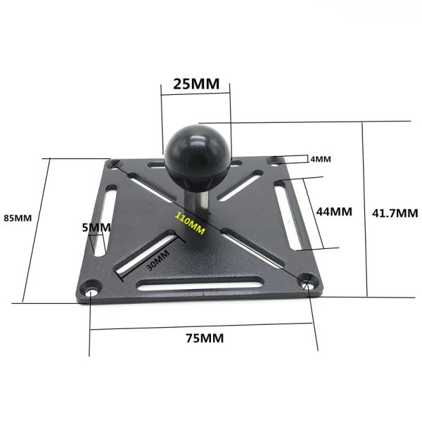 1인치 볼 알루미늄 7575mm 무거운 브래킷 설치를위한 스퀘어 마운팅베이스 산업용 플랫 패널 엔지니어링 컴퓨터 : 정민리테일