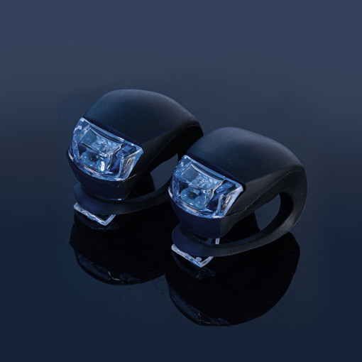 LED 실리콘 안전 자전거 라이트 전조등 후미등 2개set : 타요바이크