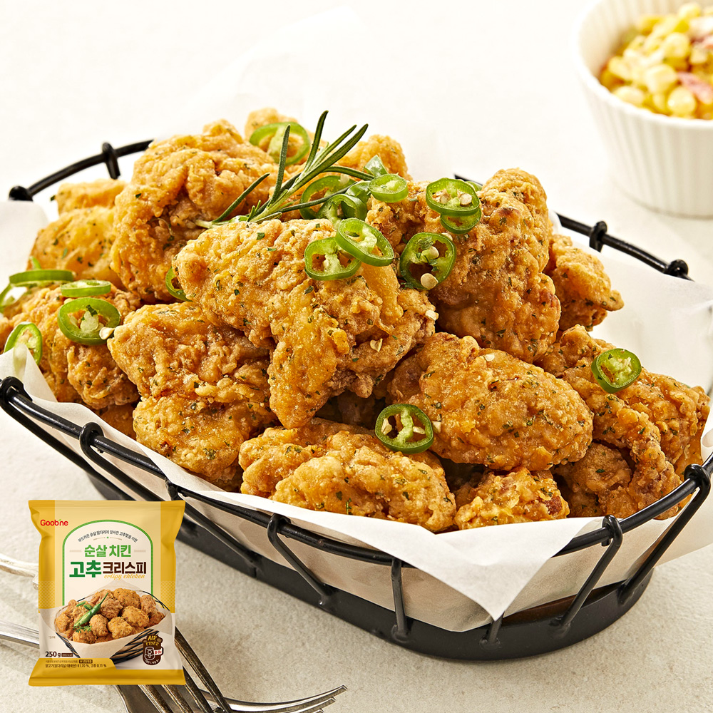 굽네 순살치킨 고추 크리스피 250g X 5봉 : 굽네몰