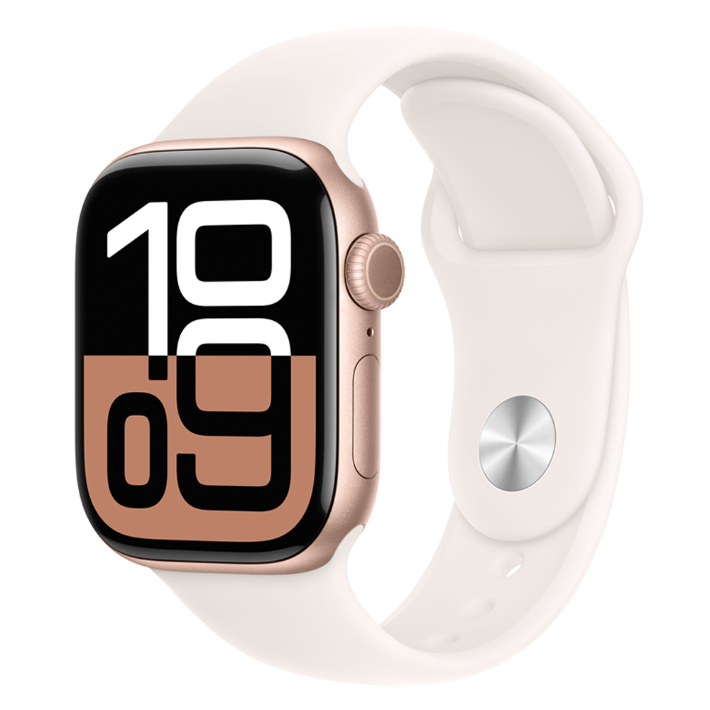 Apple 애플워치 10 GPS 46mm 로즈 골드 + 라이트 블러시 스포츠 밴드 MWWU3KH/A : 나이루드