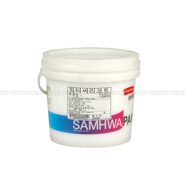삼화페인트 수성 발수제 투명 침투 방수제 타일 적벽돌 외벽 콘크리트 슈퍼워터씨리코트 4L : 조이페인트