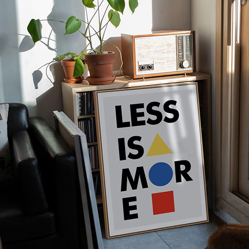 Less is more 침실그림 레터 아트 포스터 인테리어 그림 북유럽풍 액자 : 세이프안전