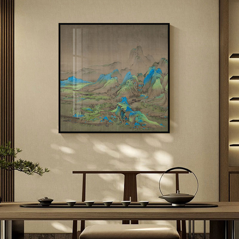 왕희맹의 천리강산 전통풍수그림 선술집 다방 광장 벽걸이 그림 사무실 인테리어 액자 : 세이프안전