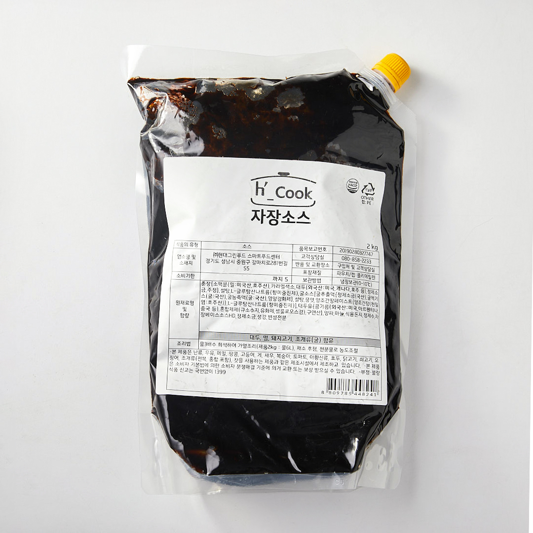 H-COOK 자장 소스 2kg 짜장 양념 : 다봄 푸드