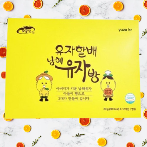 고흥 유자빵 쫀득 빵 6구 5팩 : 헬스메디칼