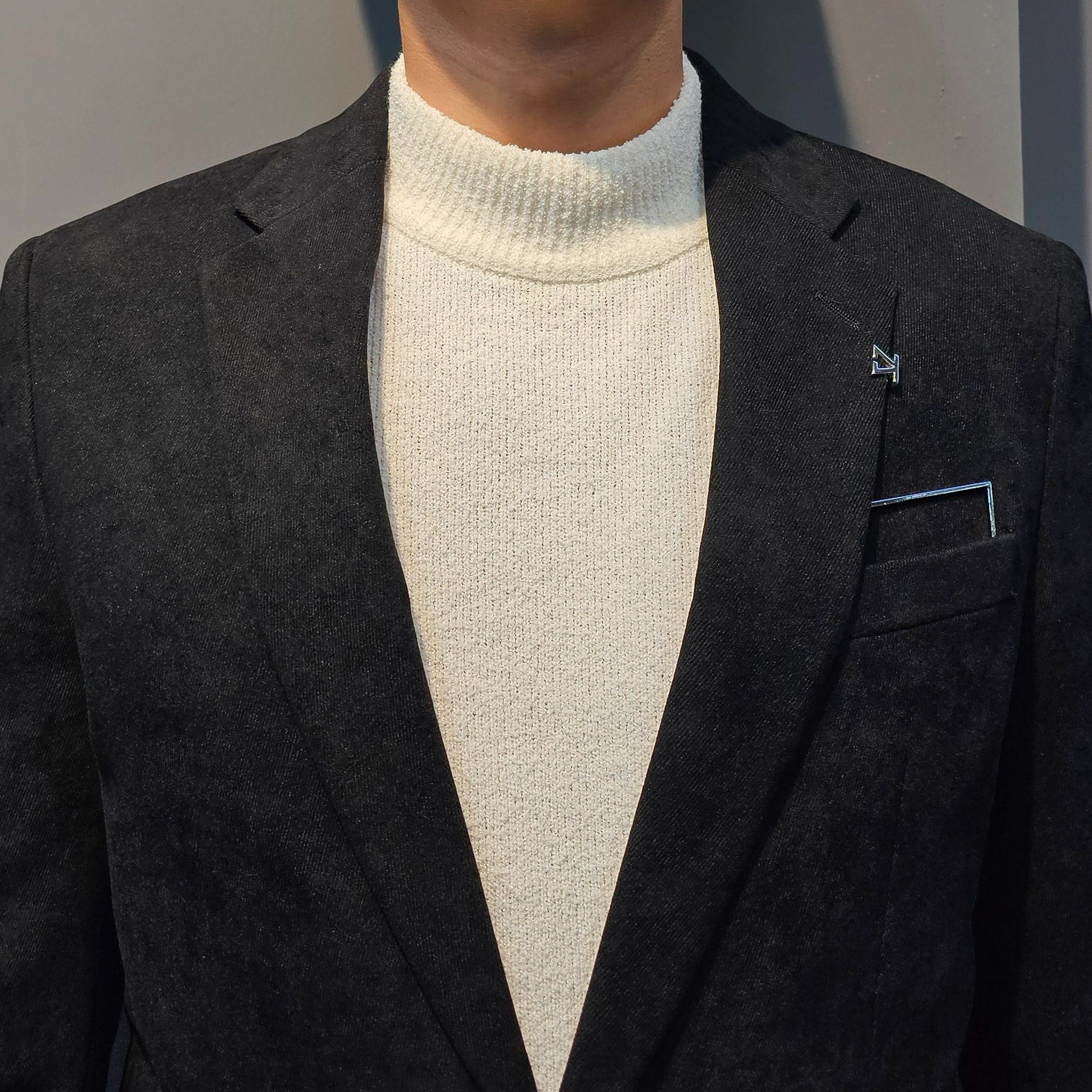 지오송지오 정장 (가을,겨울용 전체안감)프리베핏 파일트윌소재 코듀로이 셋업 수트 세트 블랙ZG6EJ601 : 지오송지오죽전점