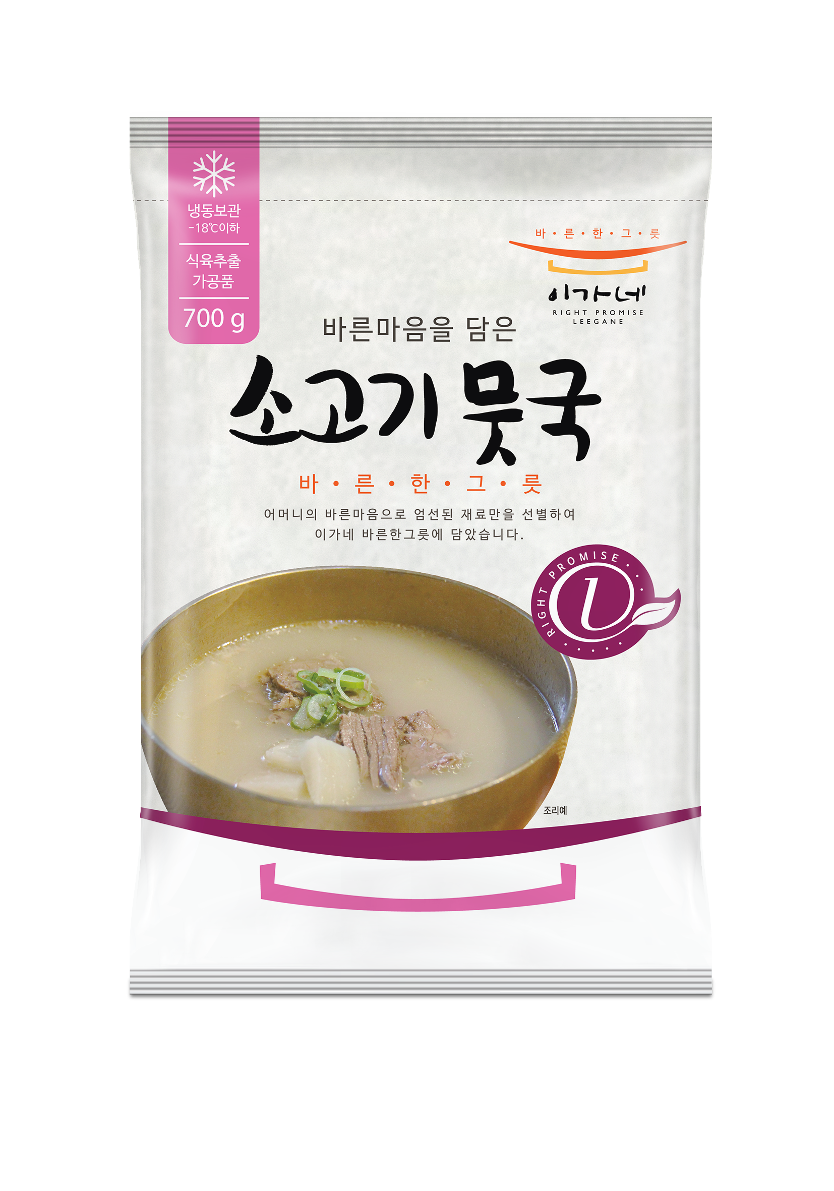 이가네 소고기뭇국 700g 1팩 냉동 간편식 즉석탕 : 다다로와