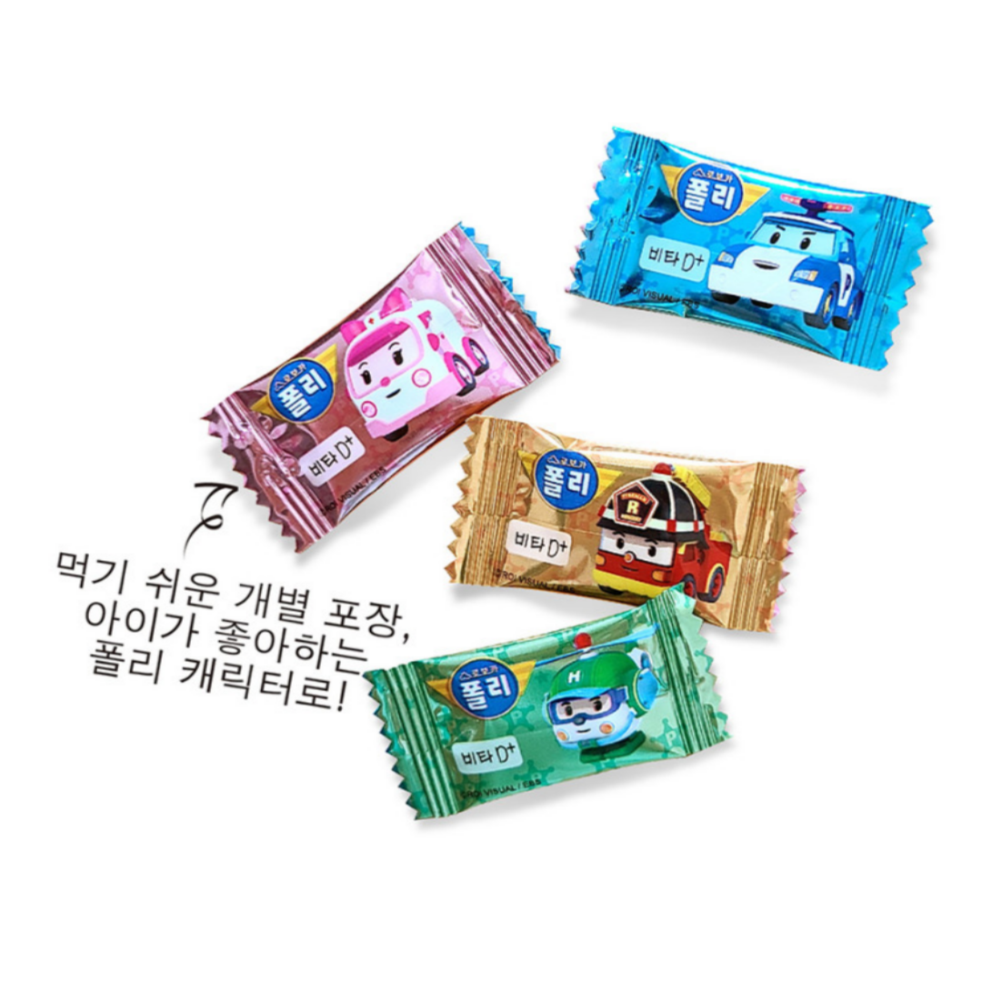 로보카폴리 어린이 비타민 비타D플러스 아기 비타민 500정 1통 캔디형 유아 학생 : 남양에이치앤비