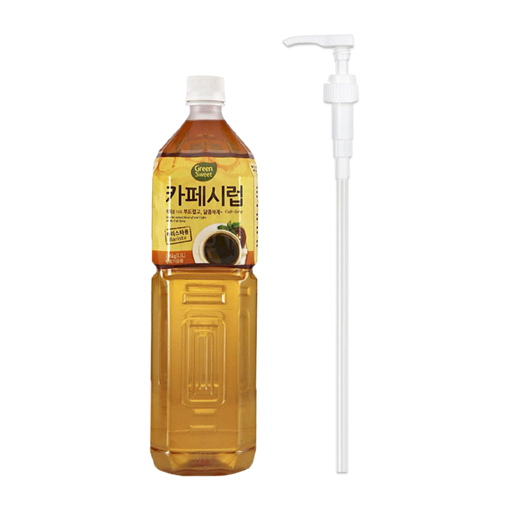 대상 청정원 로즈버드 카페시럽 1.5L 1개+펌프 1개 : 쭌커피