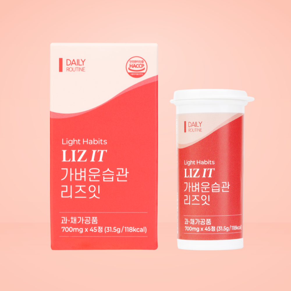 리즈잇 브로멜라인 파인애플 효소 칼륨 파파인 데일리루틴 700mg x 45정 : 데일리루틴