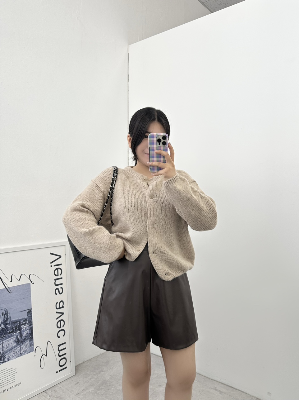 뮤즈 알파카 라운드 루즈핏 가디건 (4color) : 스페이스무트