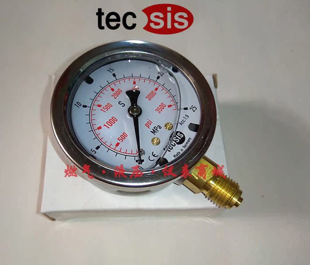 유압 25MPA 63MM 기계식 오일 2 TECIS 충격 3500PSI 게이지 0 압력 방지 : 행쇼물류01