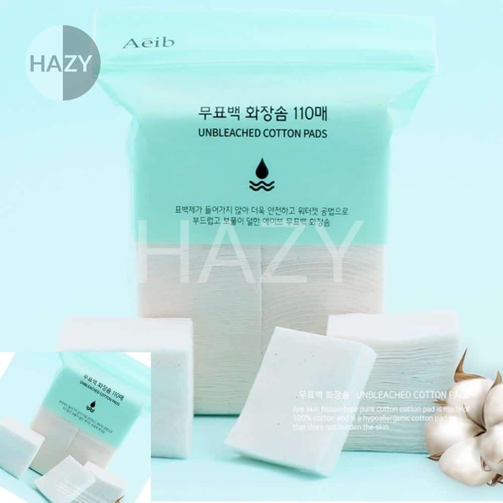 헤이지 에이브 무표백 화장솜 100매 순면 화장솜 미용 패드 : 헤이지10