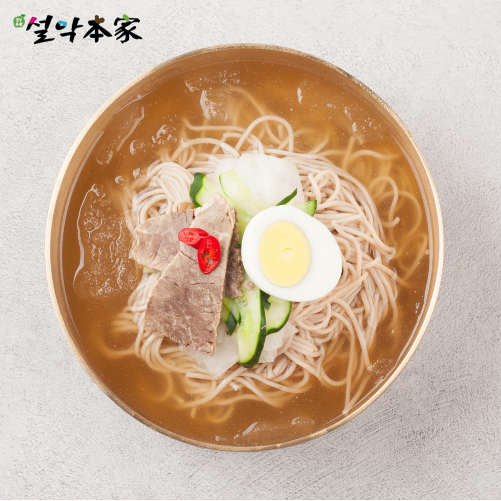 설악본가 평양 메밀 냉면 10인분 2kg 8개 단체 대용량 식당용 업소용 박스 : -설악본가-