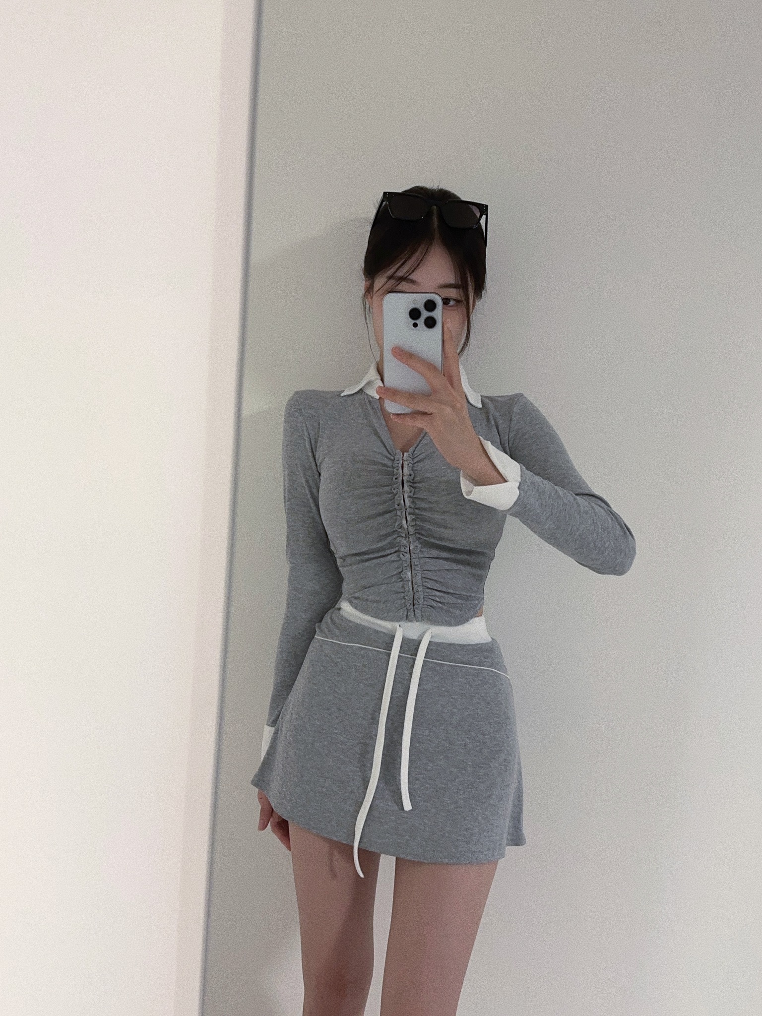 [루이sk] 삥줄 A라인 플레어 미니 스커트 : 아리코