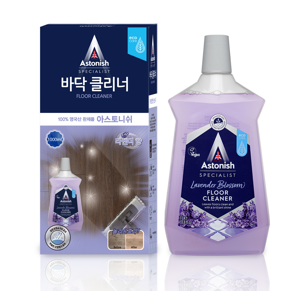아스토니쉬 바닥 클리너 거실 사무실 장판 강화 마루 바닥 청소 세제 얼룩제거 로봇청소기 : 리치부엉이