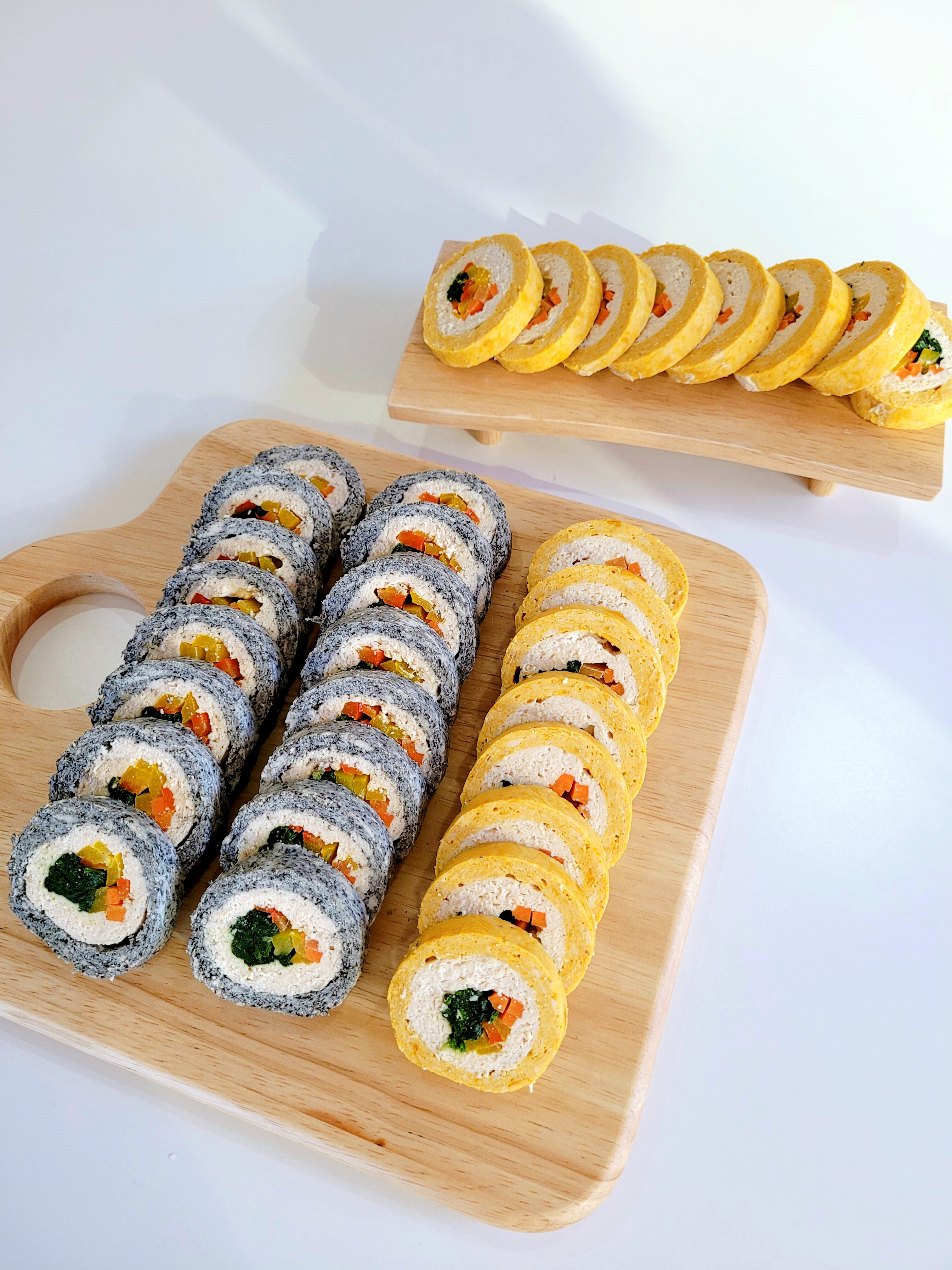 강아지김밥 8p 예쁜 수제간식 흑임자 단호박 파티 생일 소풍 자연식 영양 노견 댕냥밥상 : 댕냥밥상