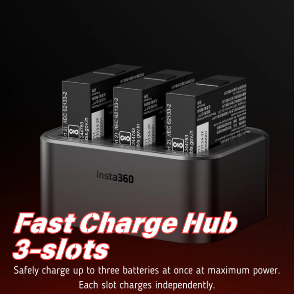 인스타 360 에이스 프로 배터리 ACE 및 ACE 프로용 고속 충전 허브 충전 케이스 기본 1650 mAh 1700 mAh 전원 액세서리 : 루카스원스