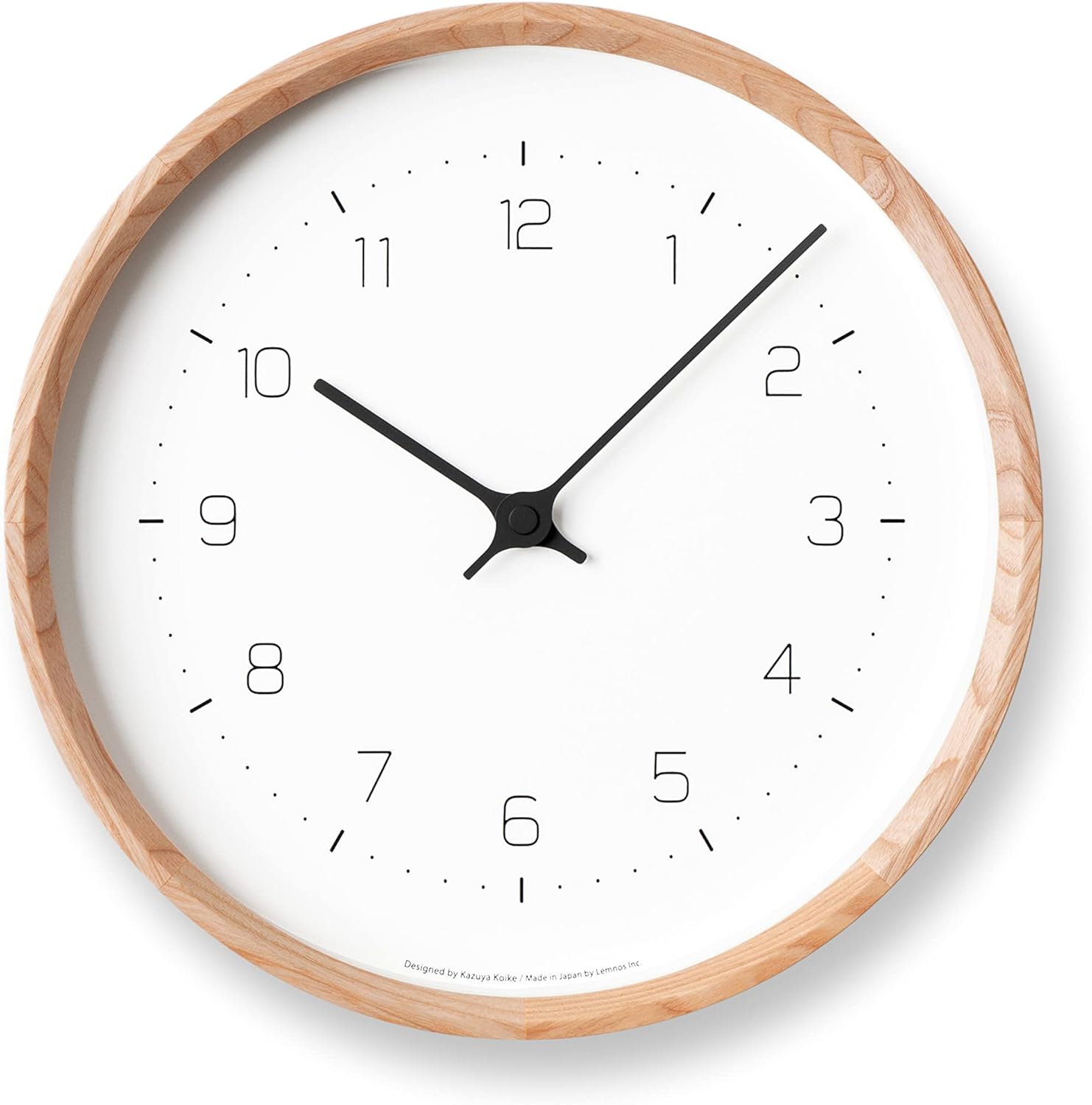 렘 노스 시계 시계 아날로그 크레이트 NEUT wall clock 천연 컬러 나무 뉴트 월 시계 KK22-09 NT Lemnos : Meddle Butler