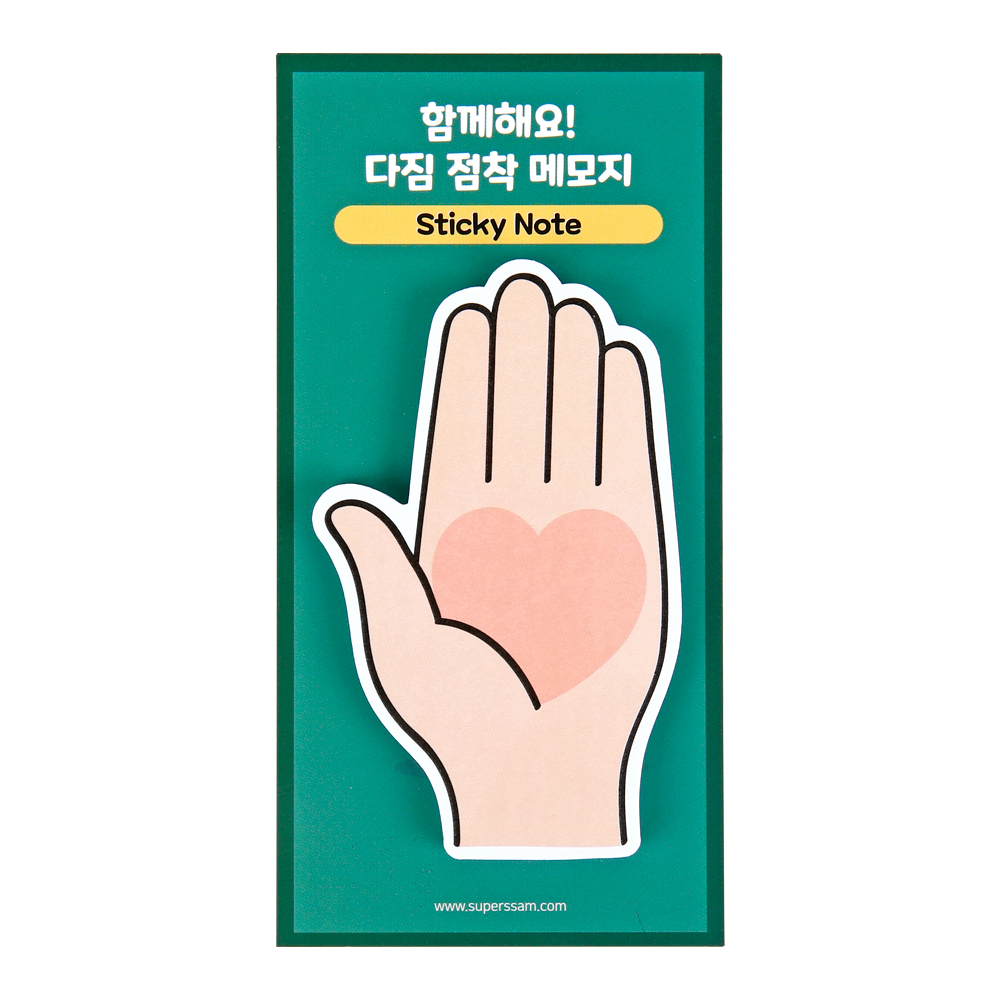 [슈퍼쌤] 함께해요 다짐 점착 메모지 (60매) : 슈퍼쌤