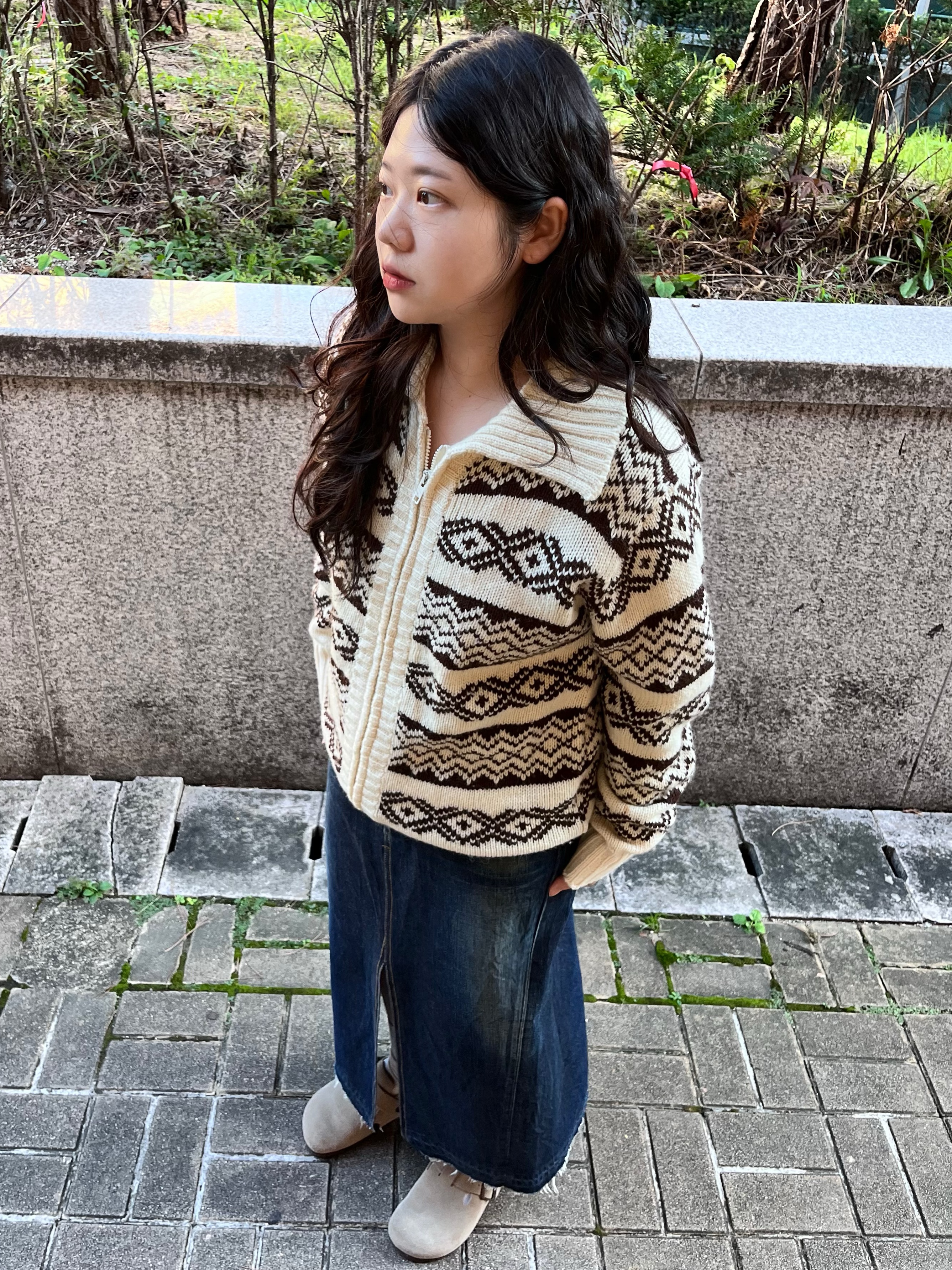 Vtg 빈티지 니트 집업 : 위빈티지