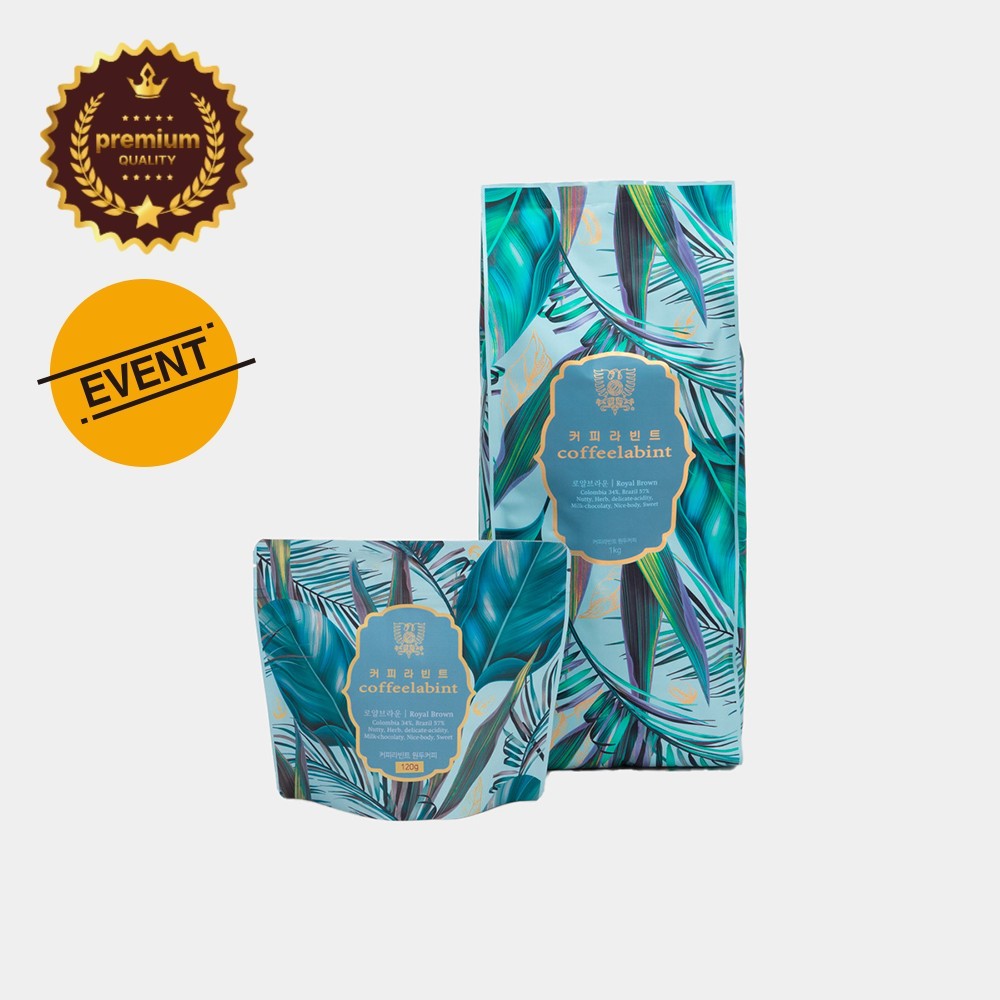 로얄브라운 1kg 커피라빈트 커피원두 산미없는 고소한 아라바카 블렌딩 : 커피라빈트