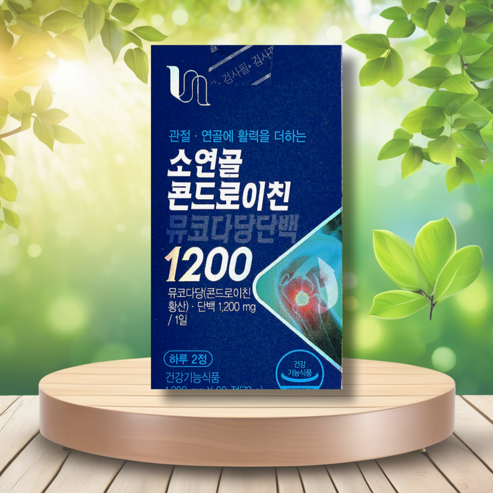 [약국전용] 비타민하우스 소연골 콘드로이친 코뮤다당단백 1200 1개월 60정 관절 연골 건강 : 버몬트리