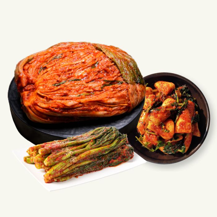 도미솔김치3종세트10kg (포기6+총각2+갓2) : 몽돌컴퍼니