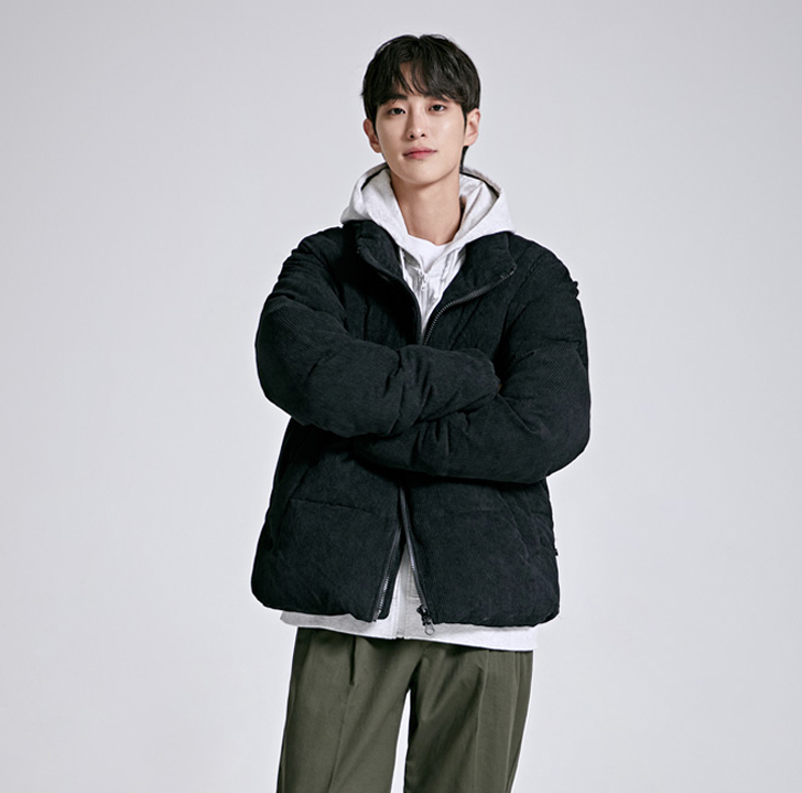 GRAY DBLUE 스파오 코듀로이 푸퍼 패딩점퍼 SPJPB4TC17 : 러킴