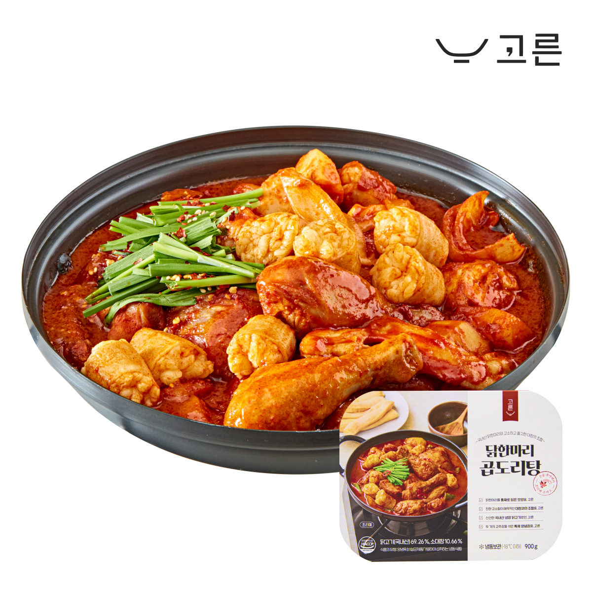 곱도리탕 밀키트 2인분 900g X 1팩 한우 대창 닭한마리 닭볶음탕 닭도리탕 : 윙잇
