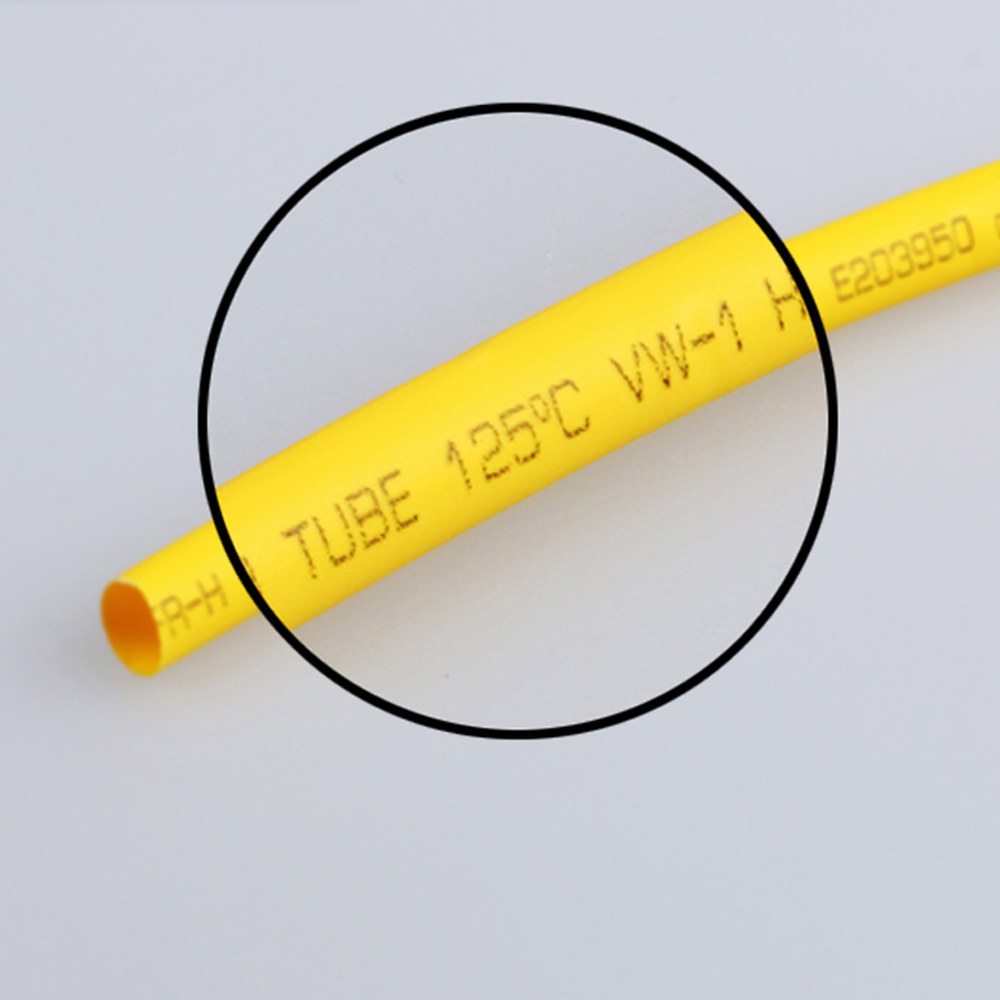 폴리올레핀 2 1 1M 10MM 4MM 2MM 3.5MM 외장 열 수축 노란색 5MM 슬리브 6 8 보호 2.5MM 절연 직경 케이블 튜브 3MM : 터긱스