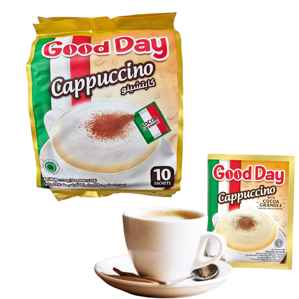 인도네시아 굿데이커피 카푸치노 25g x 10개입 (1봉) Good Day Cappuccino Coffee : 건강애다올
