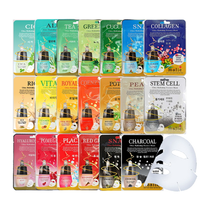 마리에 에센스 마스크팩 시트 100매 20ml : 에코제이몰