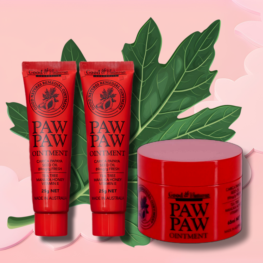 호주 포포크림 얼굴 입술 립밤 풋 올인원크림 휴대용 25g 2개+가정용 50ml 1통 : 웰런