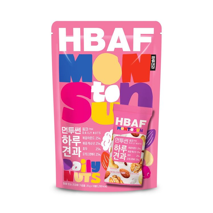 바프 먼투썬 하루견과 핑크 200g, 1개 : 닛시몰