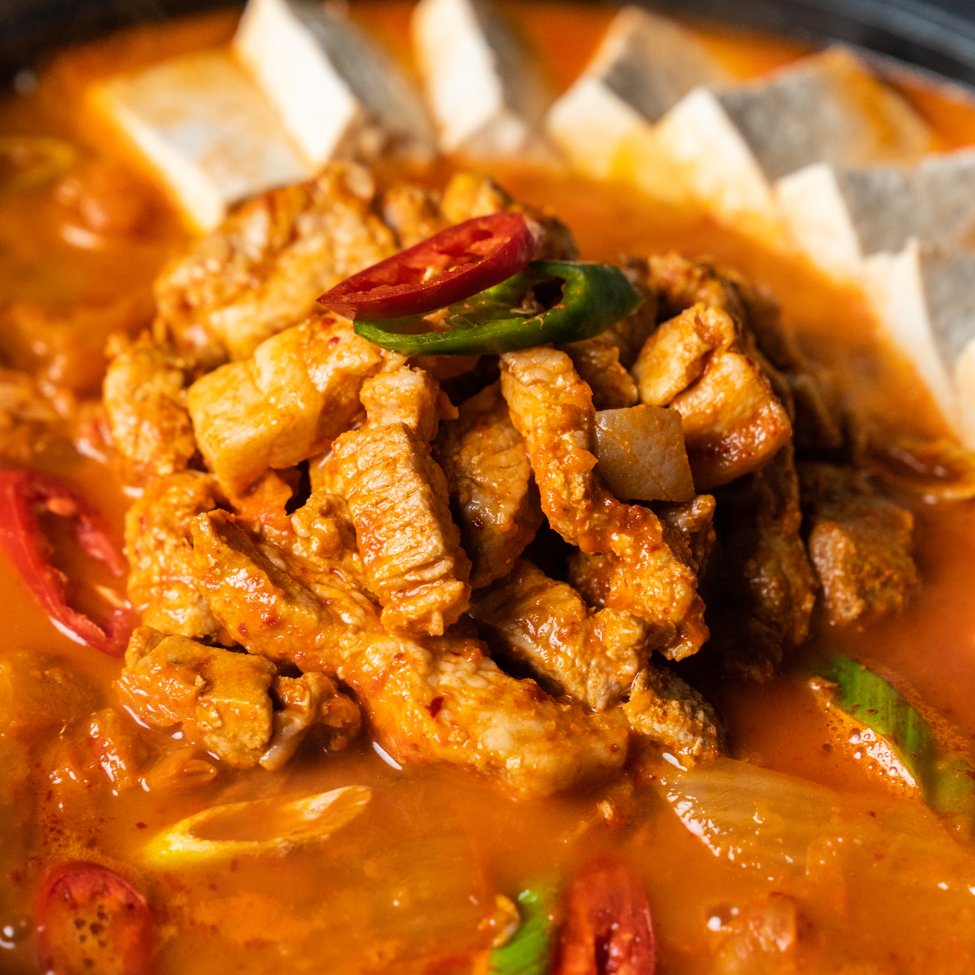고기반 햄반 김치찌개 밀키트 & 캠핑요리 2~3인용 : 고기반 햄반 김치찌개