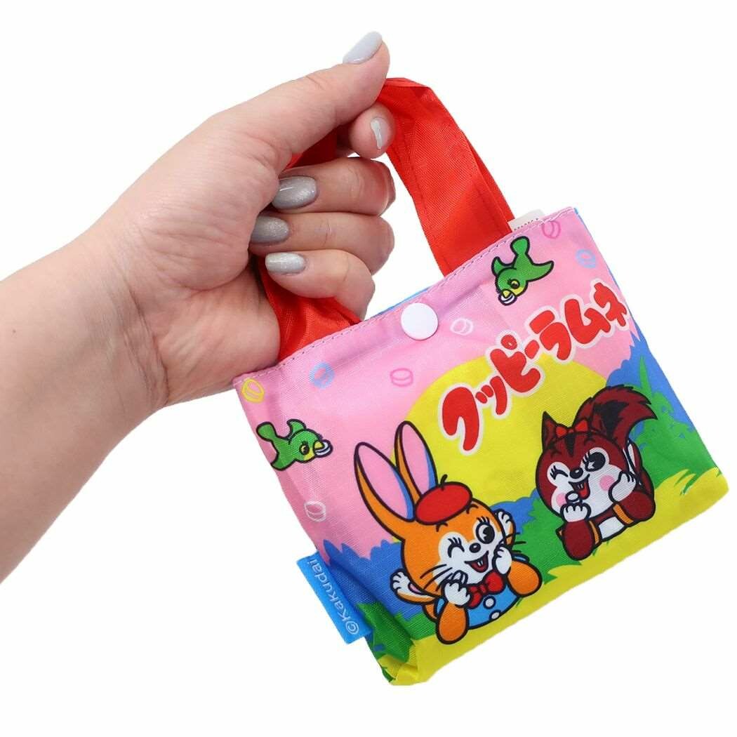 일본 과자 쿠피라무네 접이식 쇼핑백 에코백 장바구니 : 마리디마켓