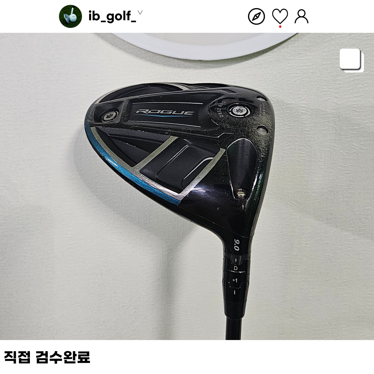 [중고] 캘러웨이 로그 9도 S대 투어 AD 드라이버 : IB골프