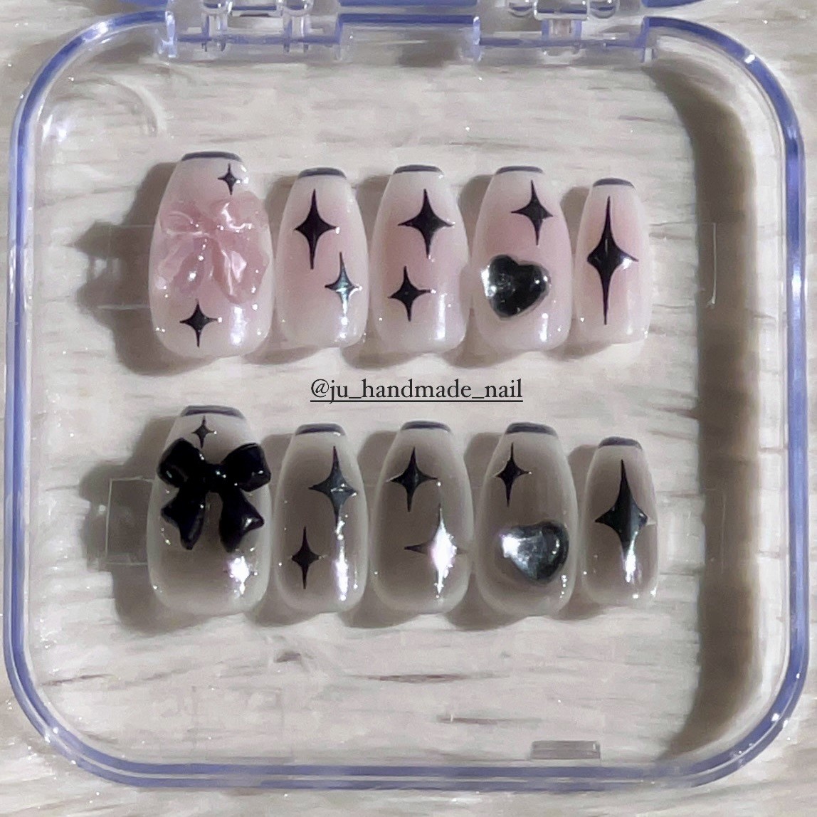 별빛 실버 수제네일팁 붙이는네일 : 제이유 수제네일팁