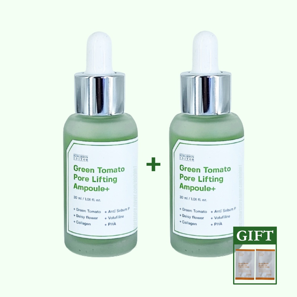 성분에디터 그린토마토 모공 앰플 30ml x 2 장영란 앰플 아기모공 : 엔학고레