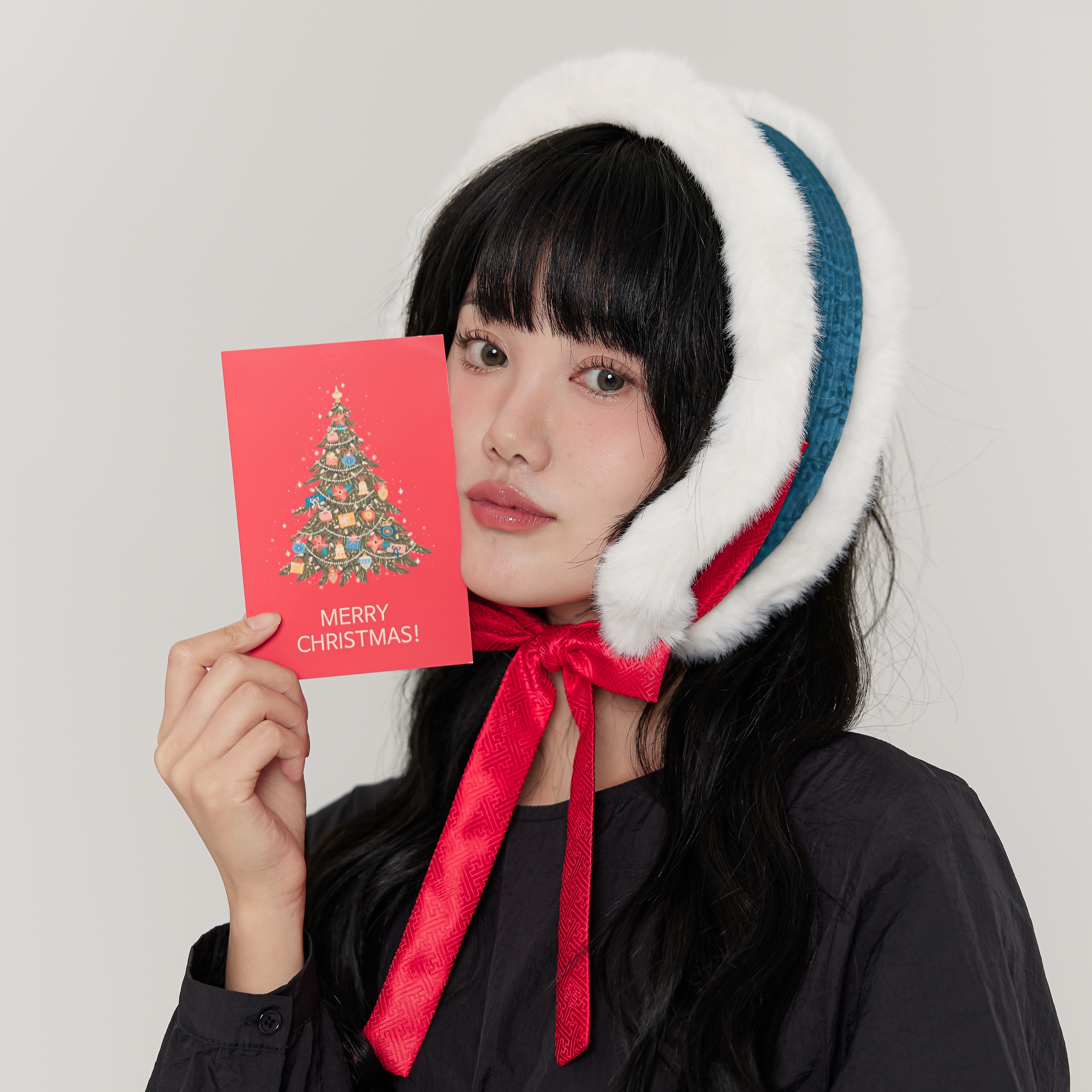 (판매종료) 명썸 메리 볼끼 초록 Christmas Edition 한복 귀도리 목도리 : 명썸