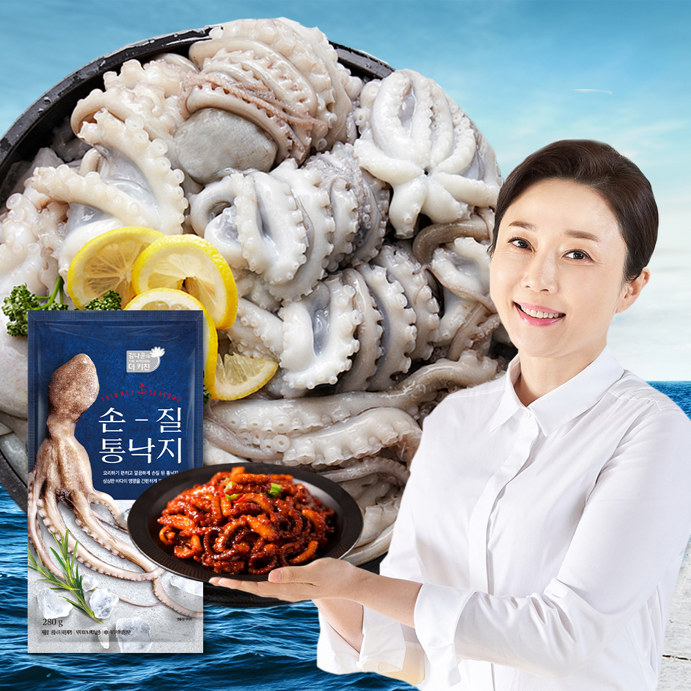 김나운더키친 손질 통낙지 5팩(5미) + 매콤 낙지볶음소스 1통 : 김나운더키친