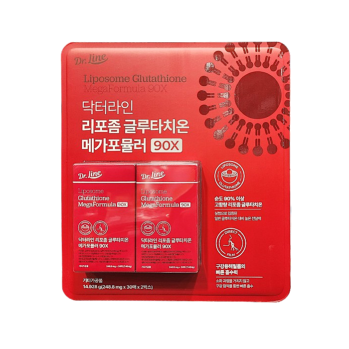닥터라인 리포좀 필름형 글루타치온 메가포뮬러 30매 X 2입 : 스퀘어87